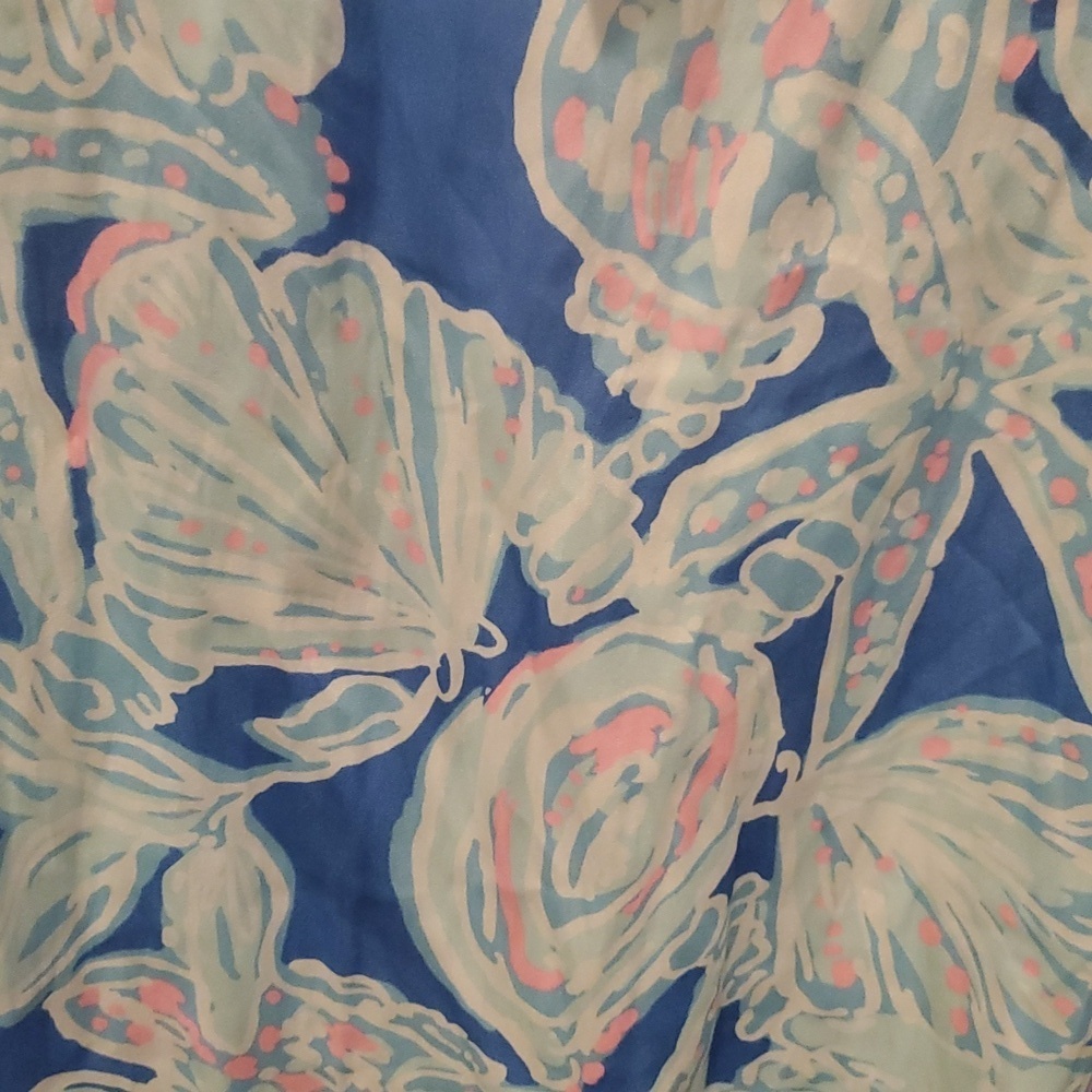 Lilly Pulitzer Into the Deep Bay Blue Peplum Tank (34) - Picture 3 of 8